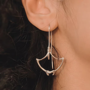 Artisan Manta Ray Dangle Earrings – Unique Ocean Series Design - 4inme