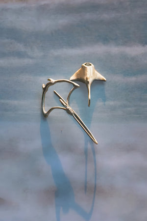 Artisan Manta Ray Dangle Earrings – Unique Ocean Series Design - 4inme