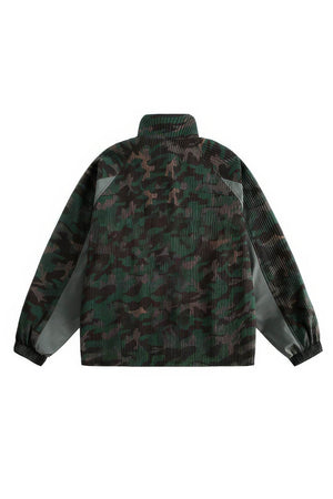 Loose Fit Corduroy Camouflage Jacket - Urban Streetwear Essential - 4inme