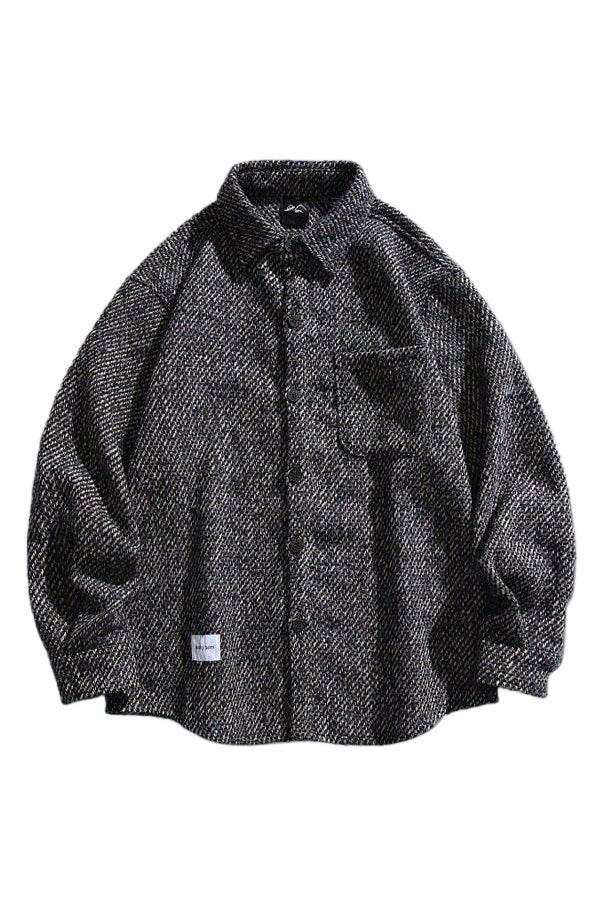 Loose Fit Wool Shirt Jacket for Men – Japanese Retro Style - 4inme