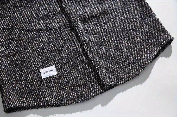 Loose Fit Wool Shirt Jacket for Men – Japanese Retro Style - 4inme