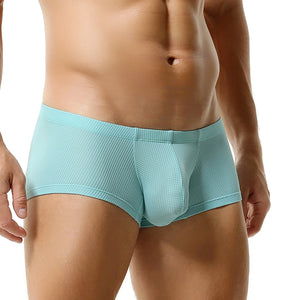 Men’s Breathable Solid Color Boxer Briefs - 4inme