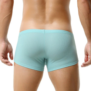 Men’s Breathable Solid Color Boxer Briefs - 4inme