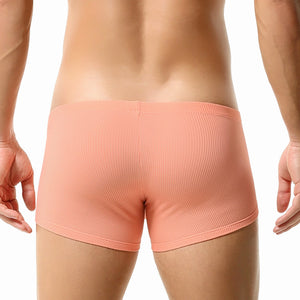 Men’s Breathable Solid Color Boxer Briefs - 4inme