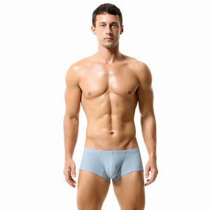 Men’s Breathable Solid Color Boxer Briefs - 4inme