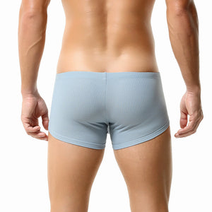 Men’s Breathable Solid Color Boxer Briefs - 4inme