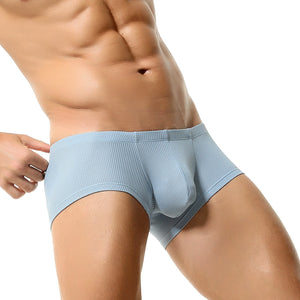Men’s Breathable Solid Color Boxer Briefs - 4inme