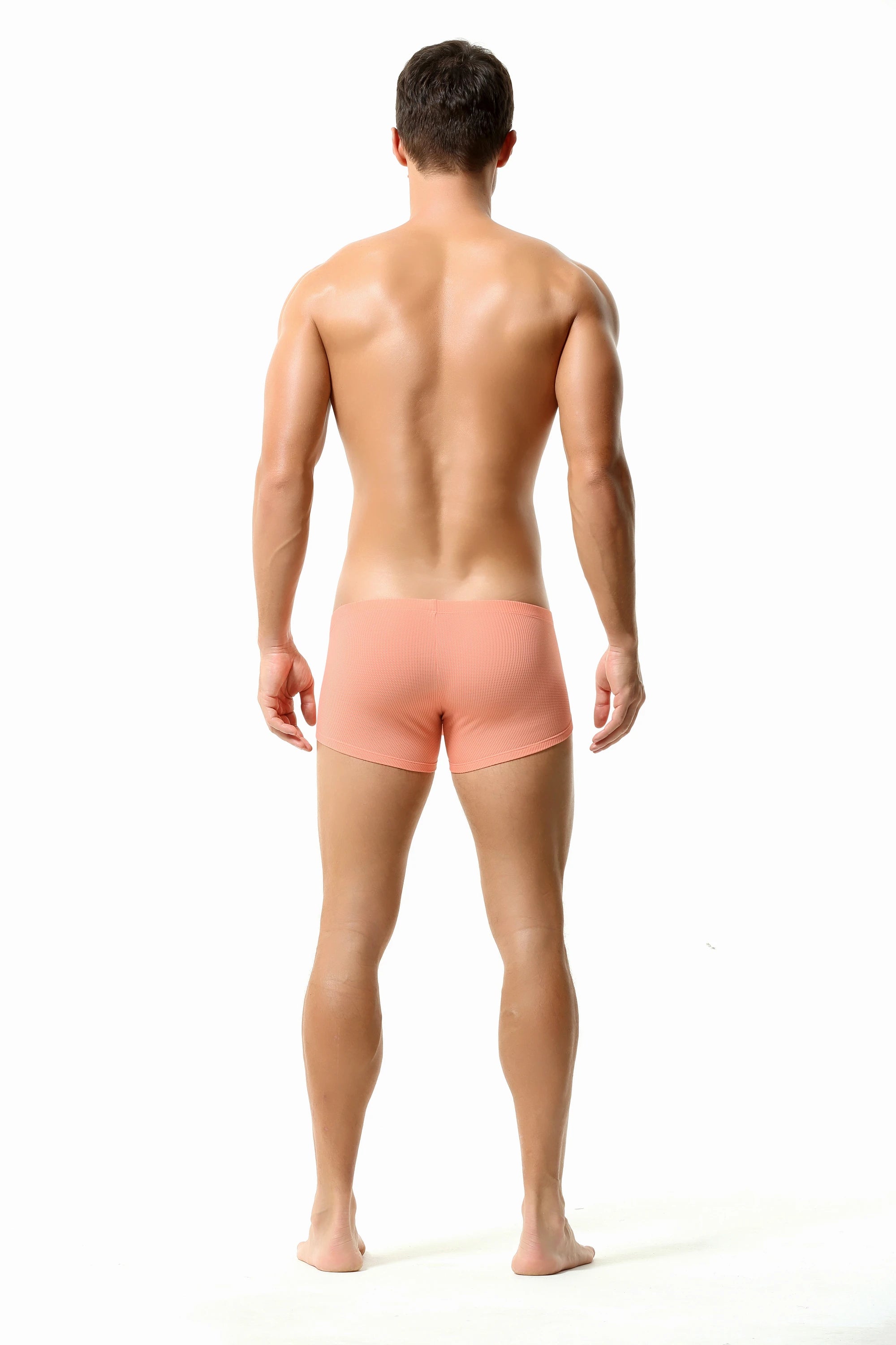 Men’s Breathable Solid Color Boxer Briefs - 4inme