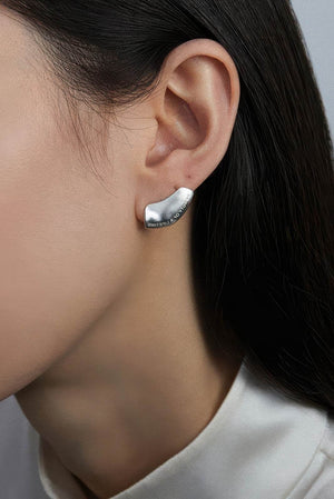 Modern Arc Earrings - Satin Finish Minimalist Jewelry,Unisex Style - 4inme