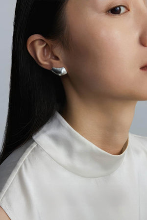 Modern Arc Earrings - Satin Finish Minimalist Jewelry,Unisex Style - 4inme