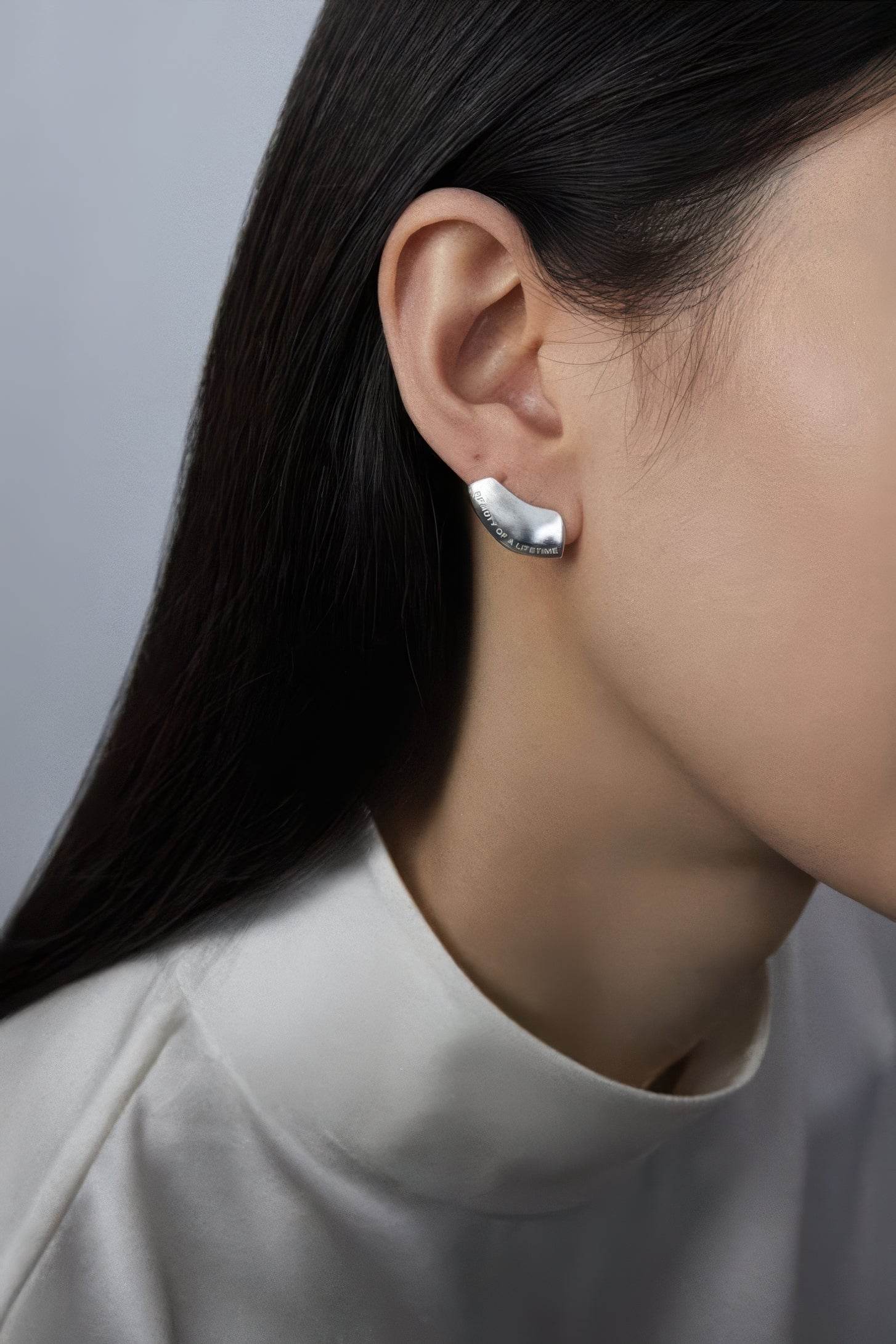 Modern Arc Earrings - Satin Finish Minimalist Jewelry,Unisex Style - 4inme