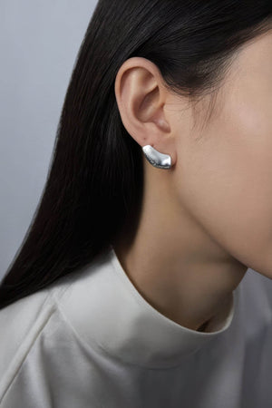 Modern Arc Earrings - Satin Finish Minimalist Jewelry,Unisex Style - 4inme