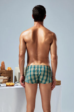 Men’s Cotton Plaid Boxer Shorts - 4inme