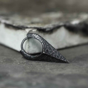 Neutral Black Rock Texture Geometric Ear Stud Earrings - 4inme