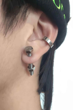 Nut and Bolt Stud Earrings for a Bold Industrial Look - 4inme