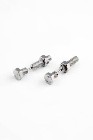 Nut and Bolt Stud Earrings for a Bold Industrial Look - 4inme