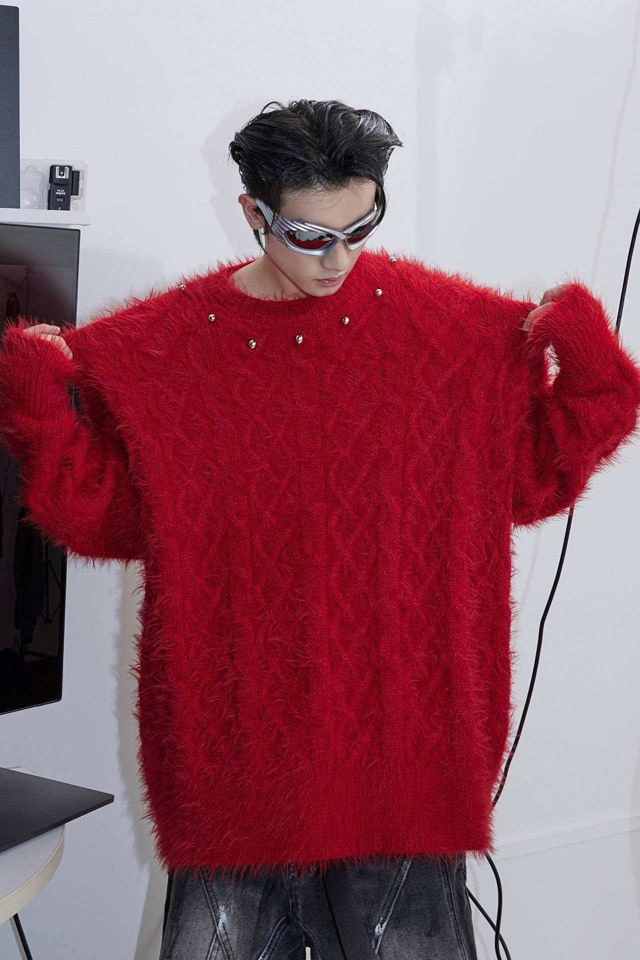 Oversized Solid Color Sweater – Cozy & Relaxed Knit Top - 4inme