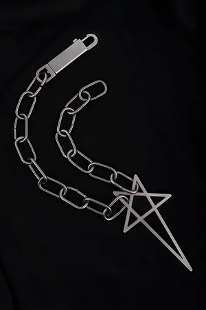 Pentagram Chain Necklace - Unisex Gothic Metal Statement Piece - 4inme