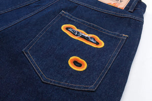 Flame Burnout Distressed Denim Jeans – Bold, Street Style Design - 4inme