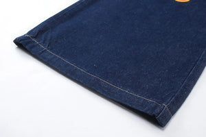 Flame Burnout Distressed Denim Jeans – Bold, Street Style Design - 4inme