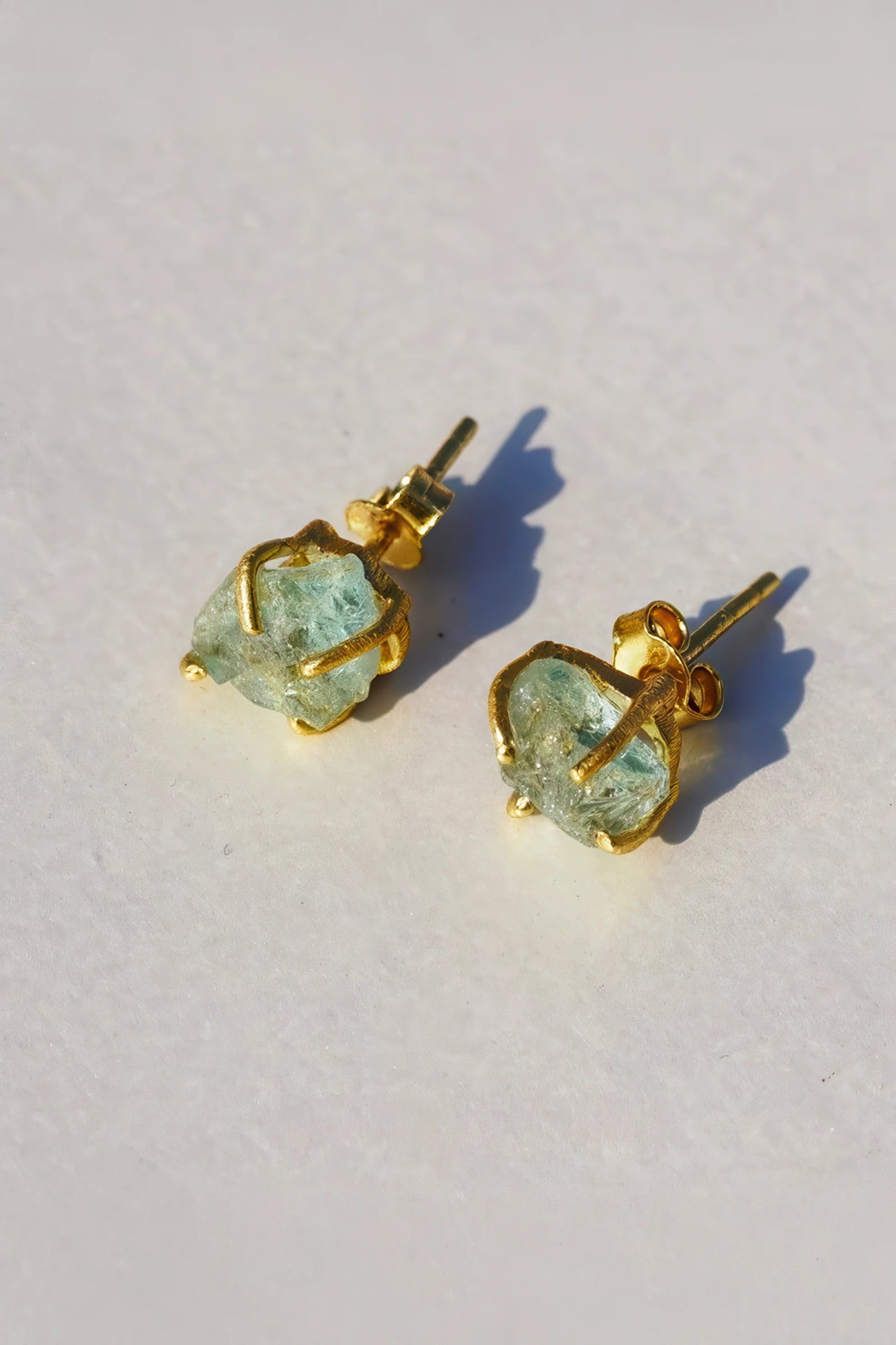 Raw Gemstone Stud Earrings Pair - 4inme