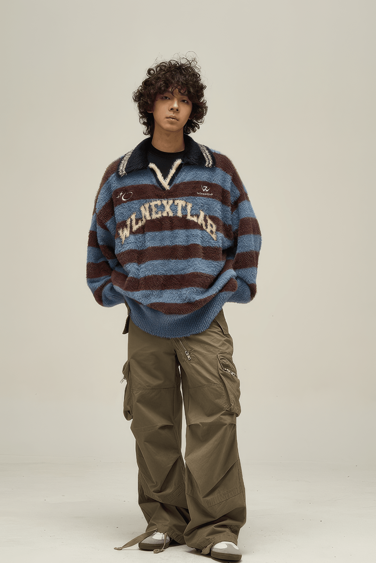 Retro American Style Oversized Knit Sweater for Couples - Winter Cozy Wear - 4inme