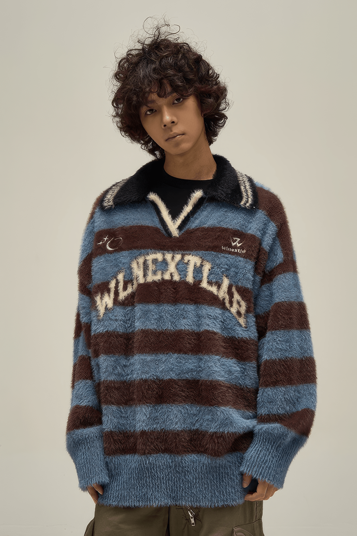 Retro American Style Oversized Knit Sweater for Couples - Winter Cozy Wear - 4inme