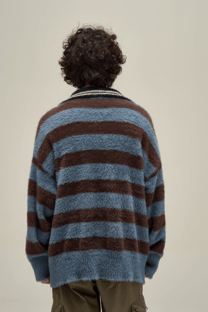 Retro American Style Oversized Knit Sweater for Couples - Winter Cozy Wear - 4inme