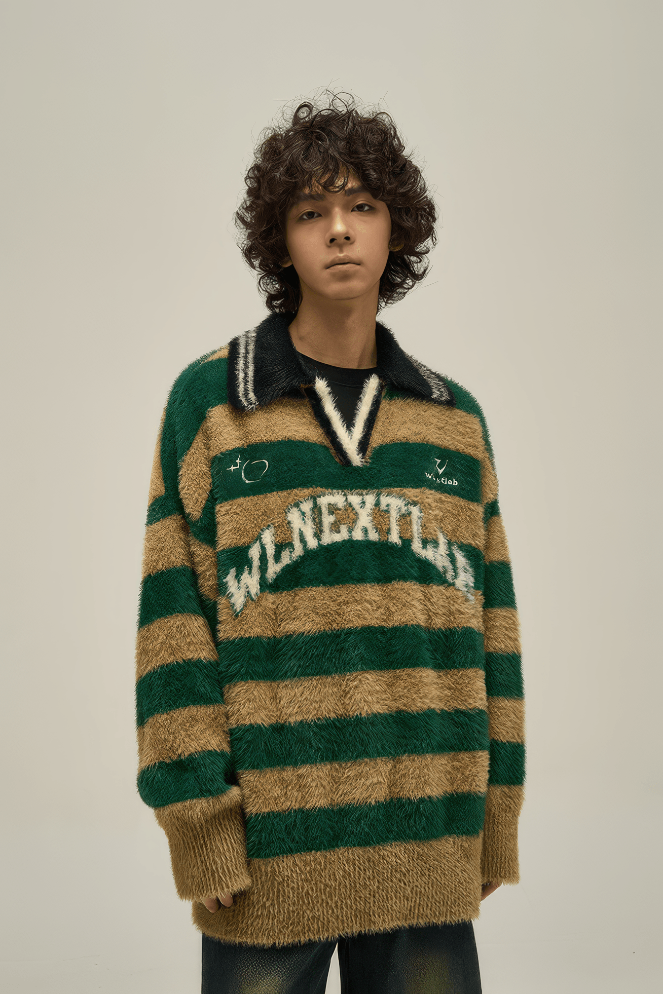 Retro American Style Oversized Knit Sweater for Couples - Winter Cozy Wear - 4inme