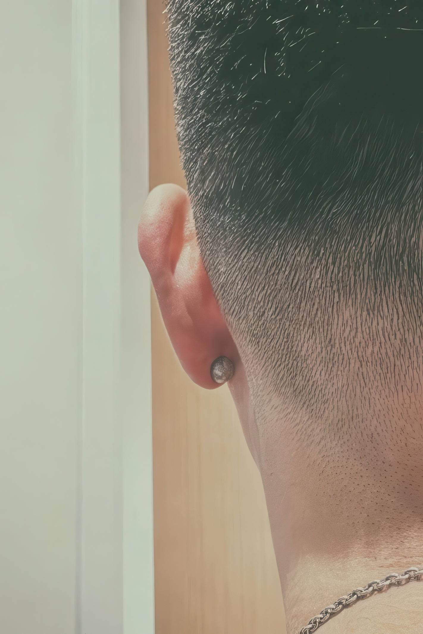 Vintage Dimensional Earrings - Distressed Double-Sided Hemisphere Studs - 4inme