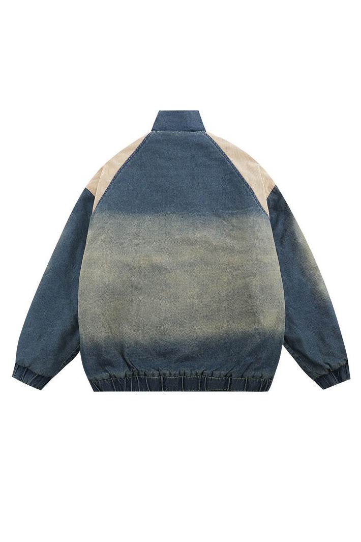 Vintage Embroidered Thickened Denim Jacket - 4inme