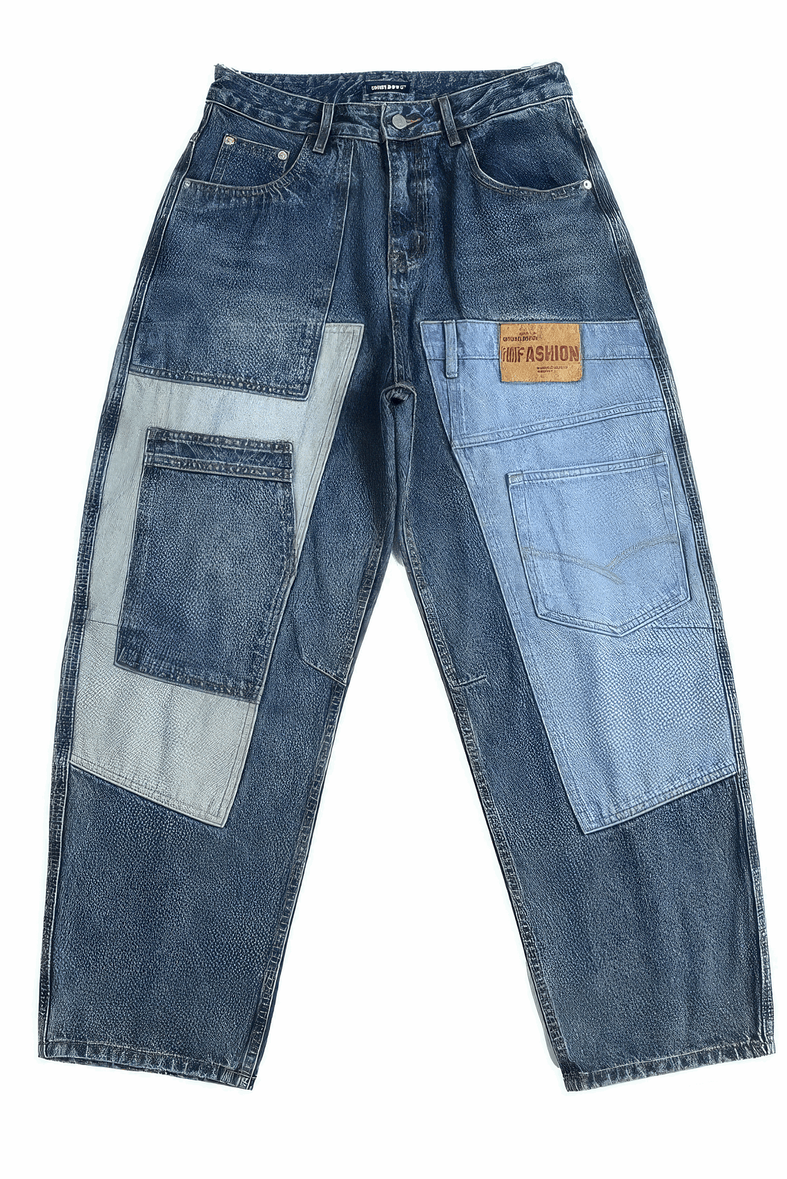 Vintage Washed 15oz Denim Cargo Pants – Loose Fit - 4inme