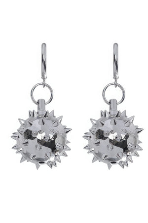 Warrior Chain Ball Earrings – Edgy & Unisex Statement Piece (Pair) - 4inme