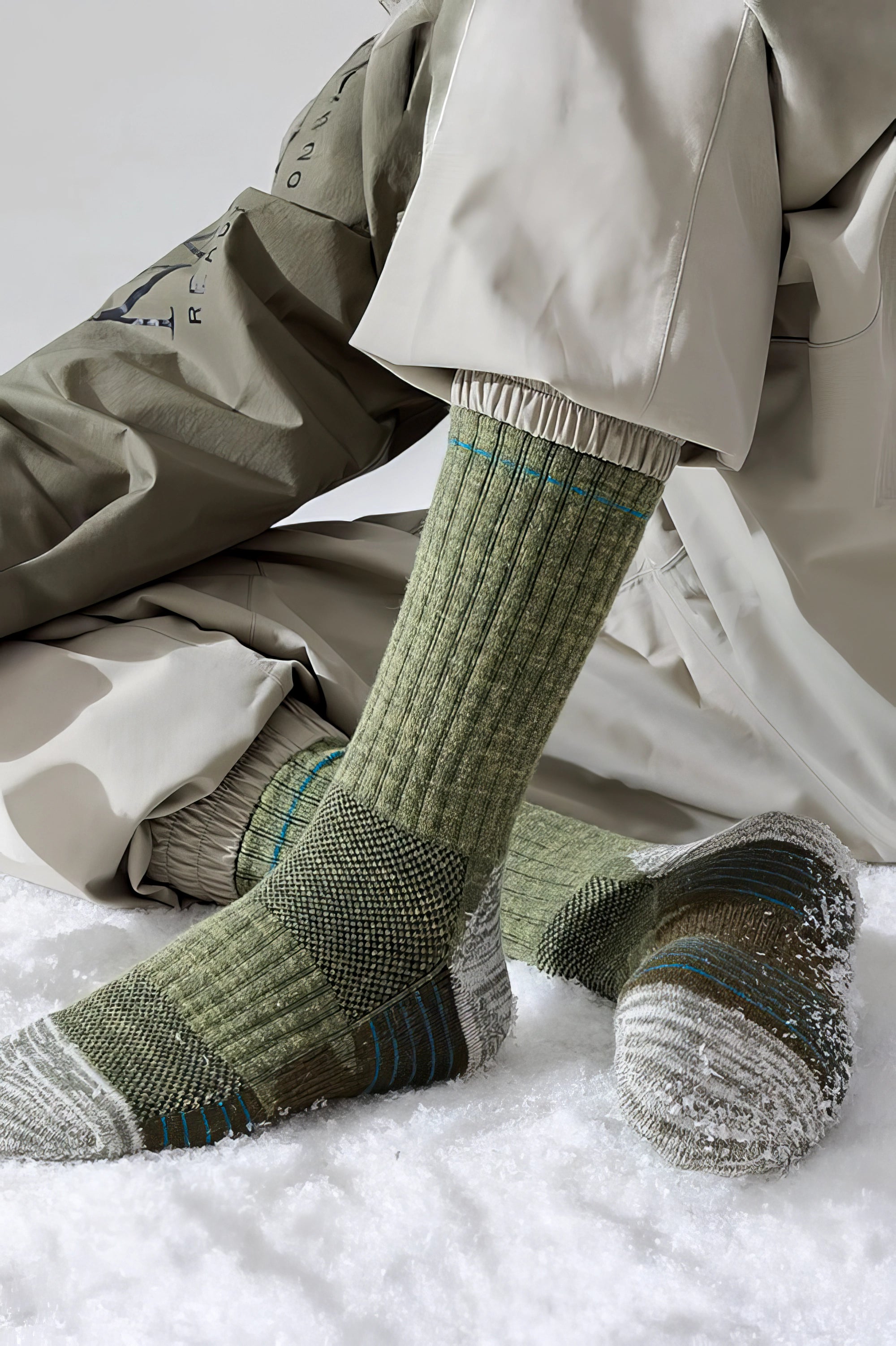 Mid-Calf Wool Outdoor Socks for Hiking, Skiing & Mountaineering