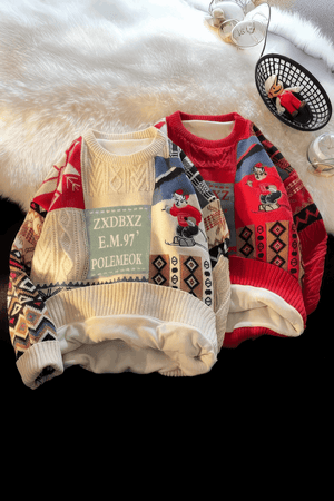 Winter Men’s Heavy Knit Sweater – Fleece Lined, Loose Fit - 4inme