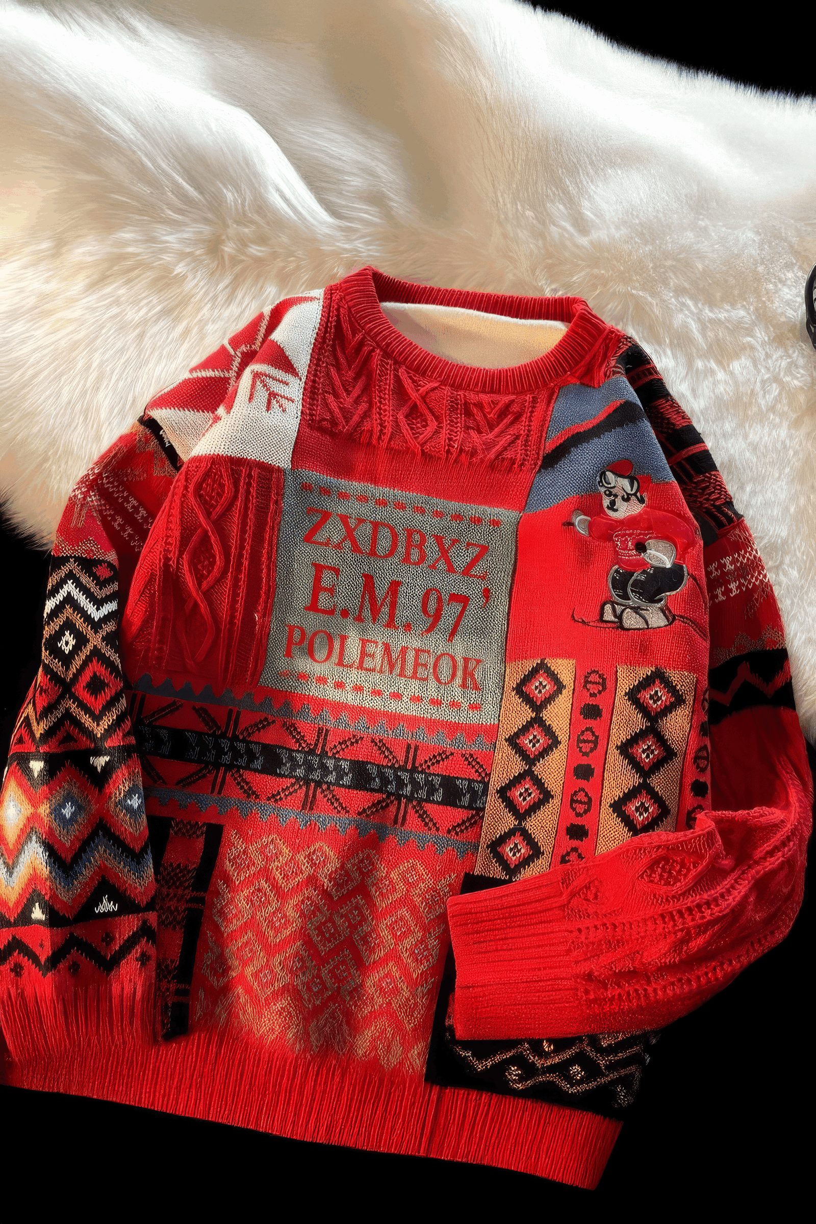 Winter Men’s Heavy Knit Sweater – Fleece Lined, Loose Fit - 4inme