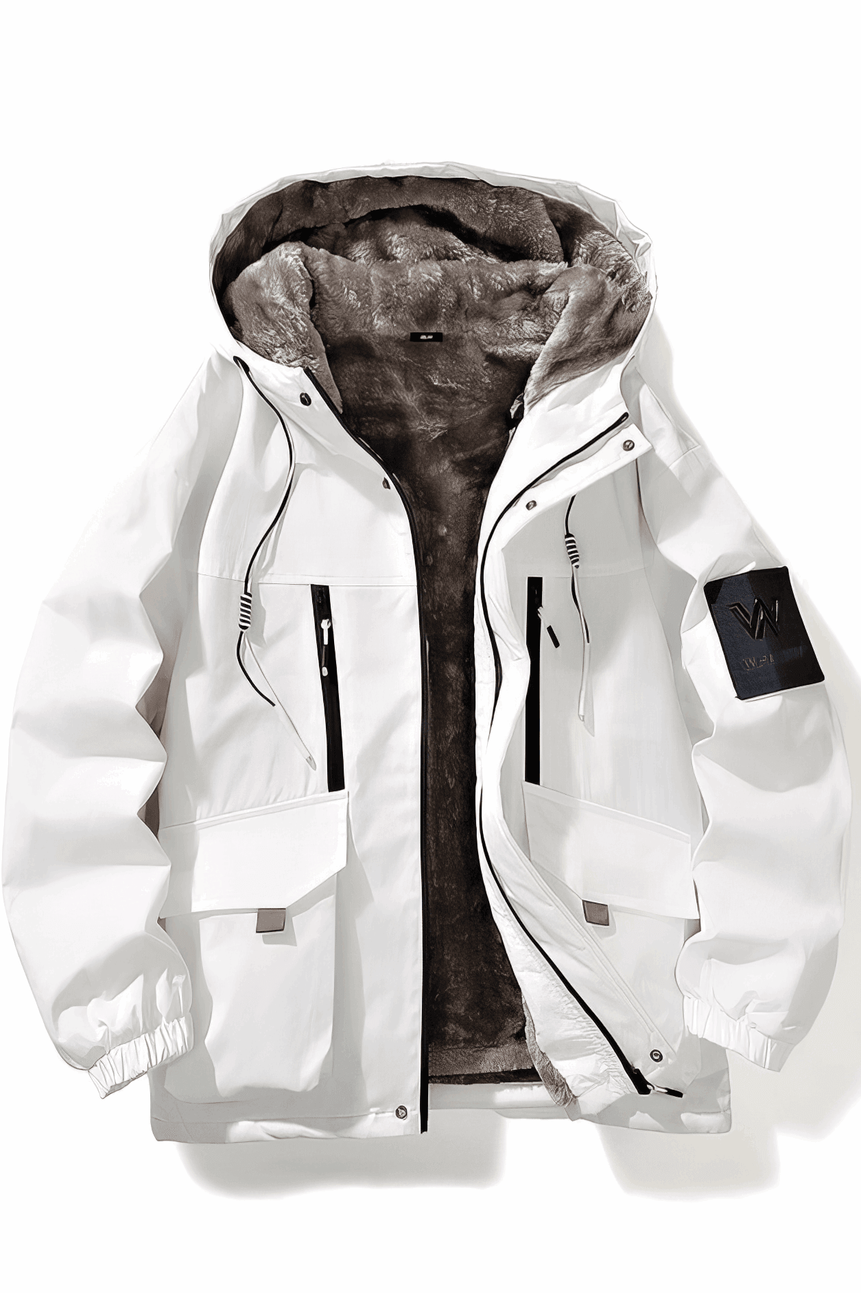 Winter Work Jacket for Men – Hooded, Warm, Fleece Lined - 4inme