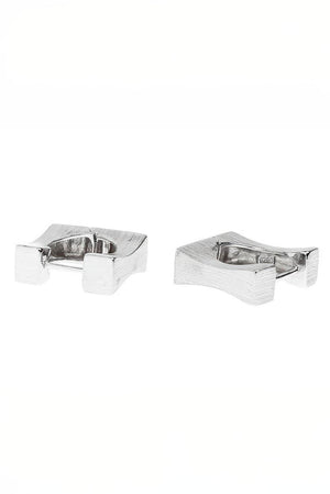 Men's Square Sterling Silver Earrings - Trendy Minimalist Design - 4inme