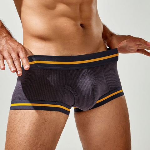 Men's Cotton Boxer Briefs - 3 Pack, Breathable & Solid Colors