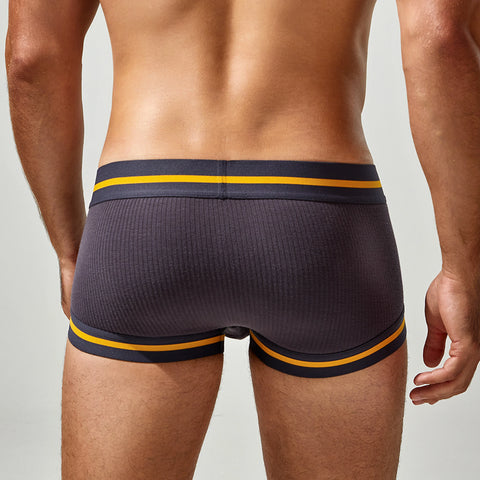 Men's Cotton Boxer Briefs - 3 Pack, Breathable & Solid Colors
