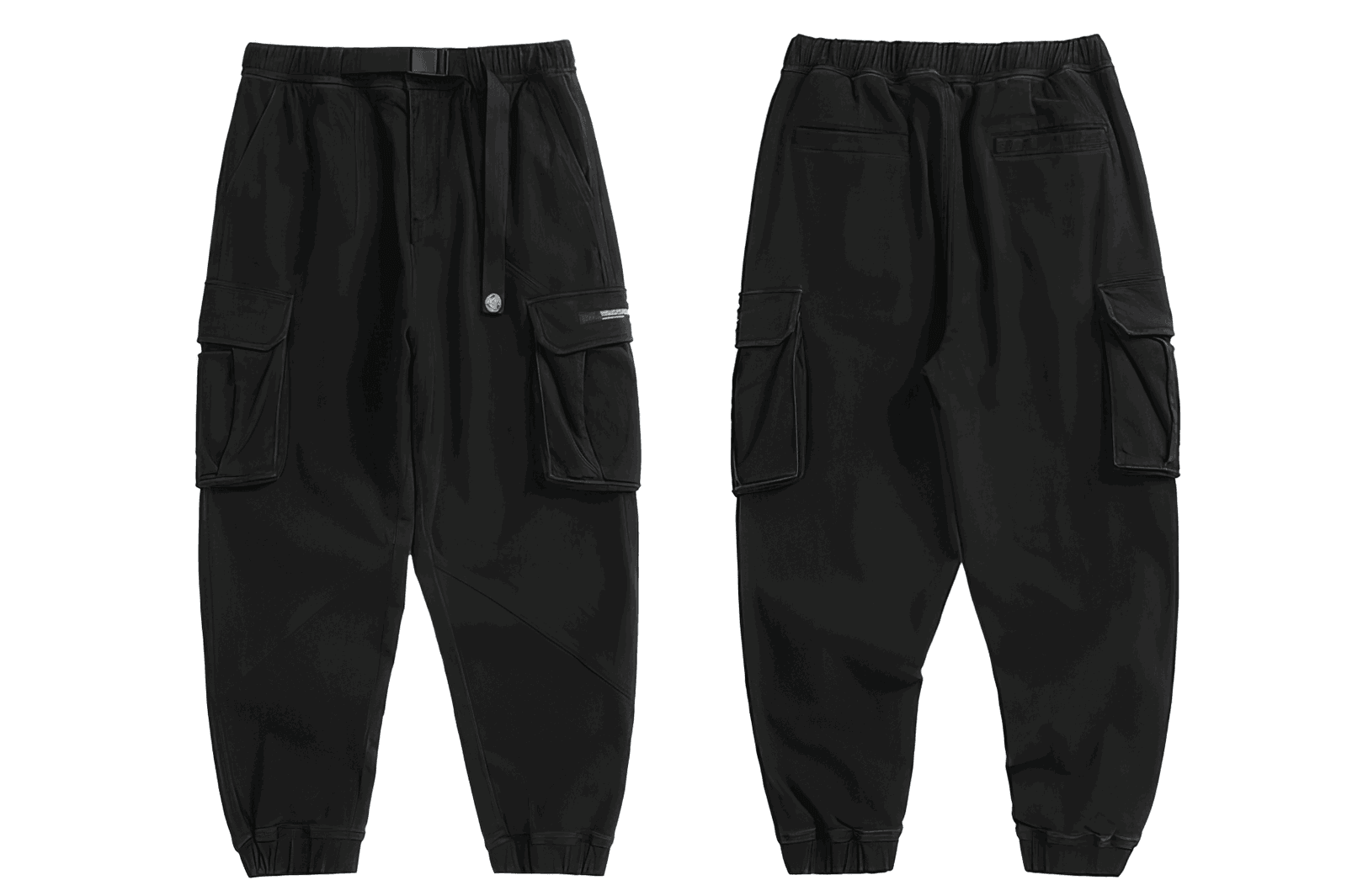 Men’s Cargo Pants – Loose Fit, Elastic Cuffs, Utility Style for Winter - 4inme