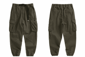 Men’s Cargo Pants – Loose Fit, Elastic Cuffs, Utility Style for Winter - 4inme