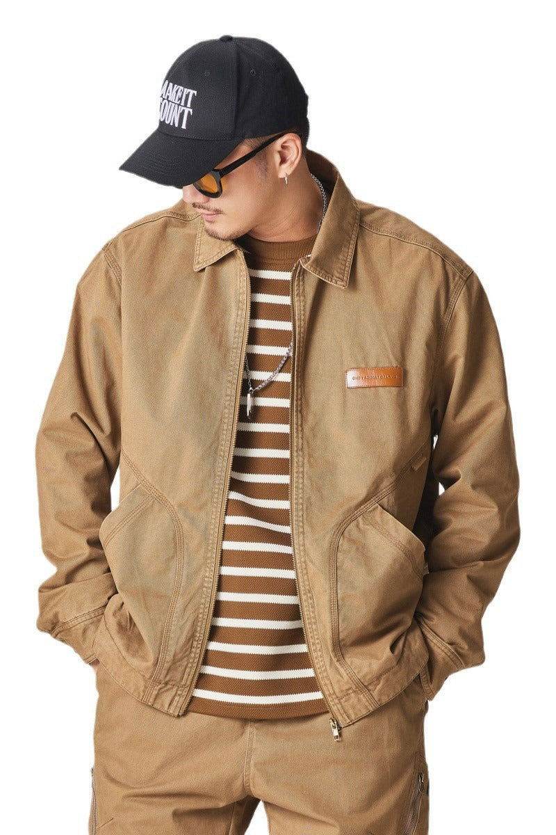 Winter Detroit Heavy Quilted Work Jacket for Men – Loose Fit, Cotton Lined - 4inme