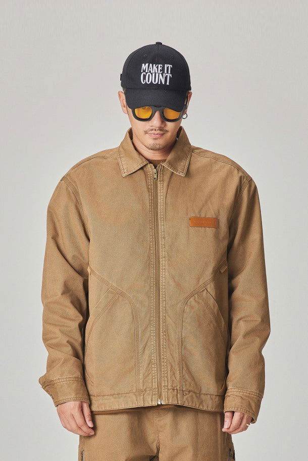 Winter Detroit Heavy Quilted Work Jacket for Men – Loose Fit, Cotton Lined - 4inme