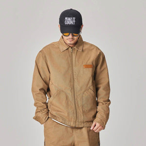 Winter Detroit Heavy Quilted Work Jacket for Men – Loose Fit, Cotton Lined - 4inme