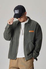 Winter Detroit Heavy Quilted Work Jacket for Men – Loose Fit, Cotton Lined - 4inme