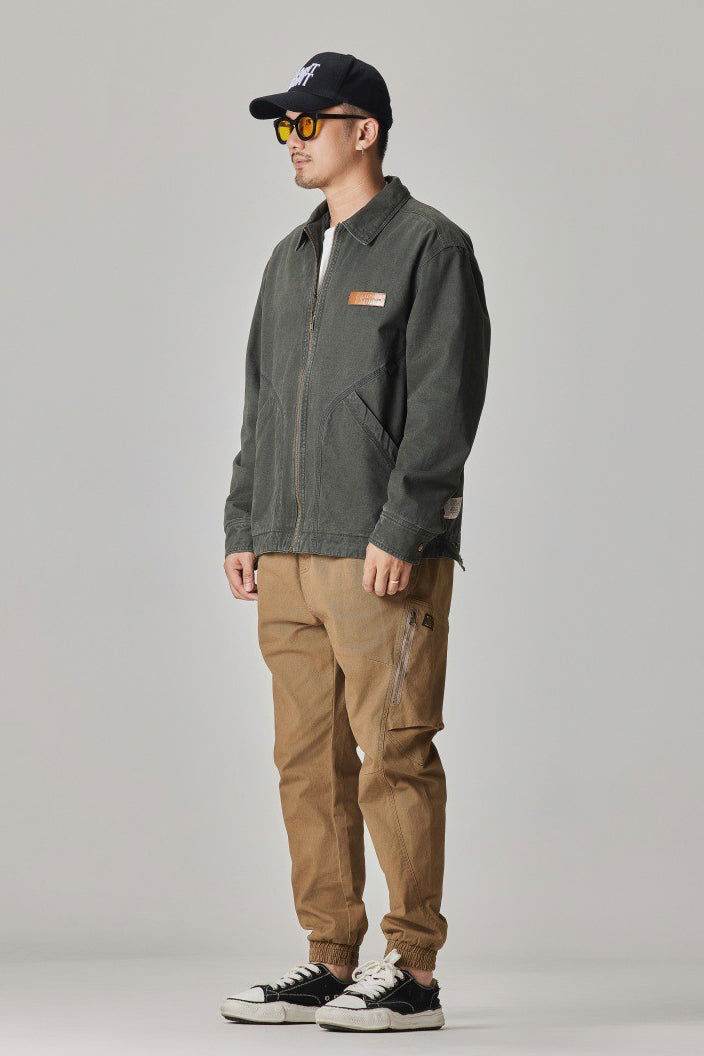 Winter Detroit Heavy Quilted Work Jacket for Men – Loose Fit, Cotton Lined - 4inme