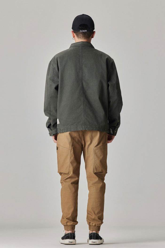 Winter Detroit Heavy Quilted Work Jacket for Men – Loose Fit, Cotton Lined - 4inme