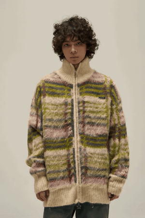 Winter Vintage American Knit Cardigan for Men – Loose & Relaxed - 4inme