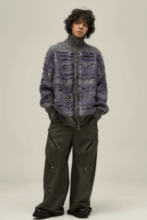 Winter Vintage American Knit Cardigan for Men – Loose & Relaxed - 4inme